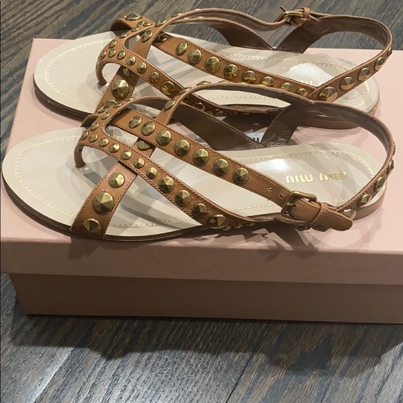 Miu Miu Vitello Sandal - Picture 2 of 7